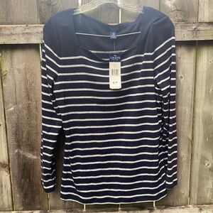 Chaps Striped Top sz. XL petite NWT